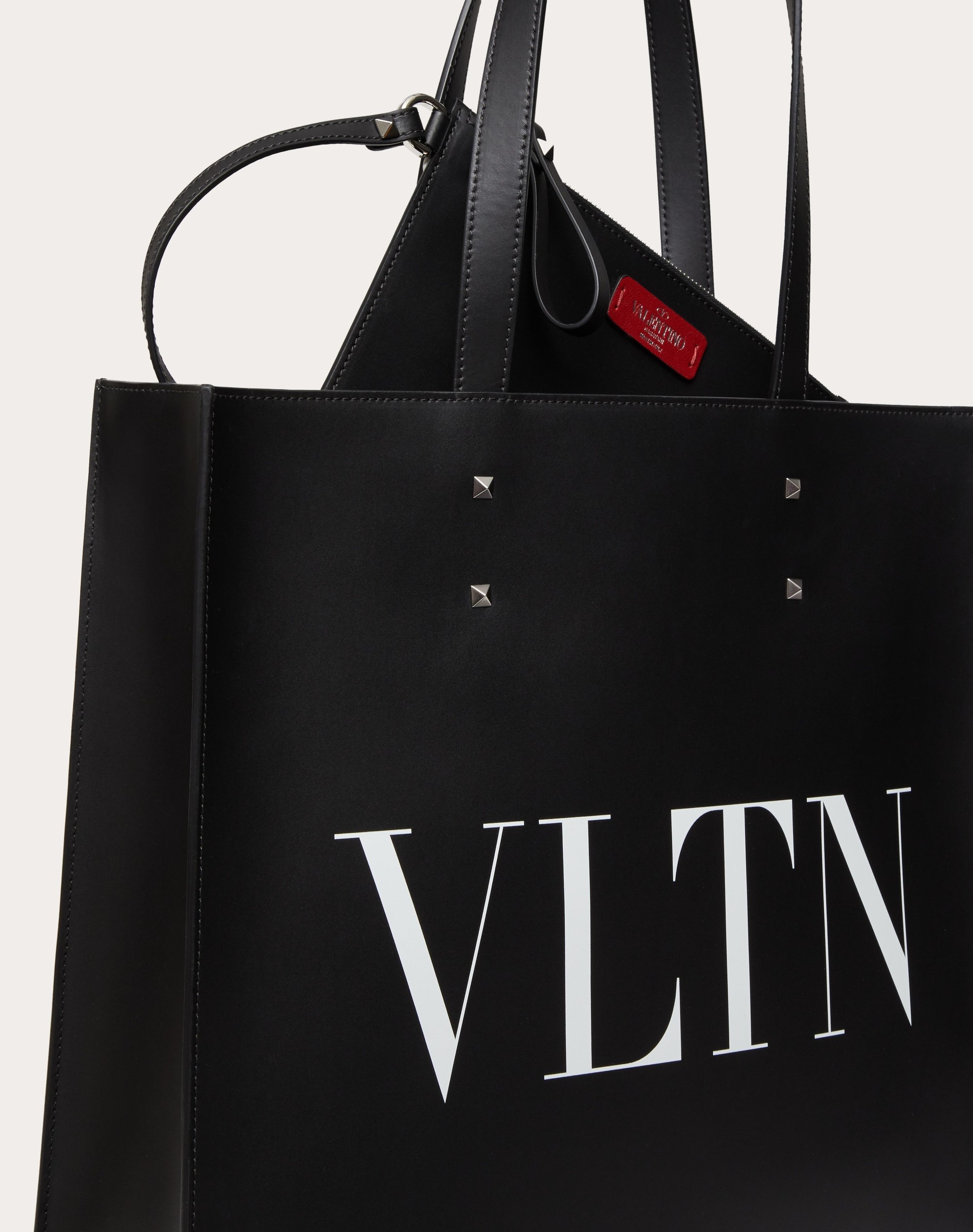 VLTN LEATHER TOTE BAG - 4