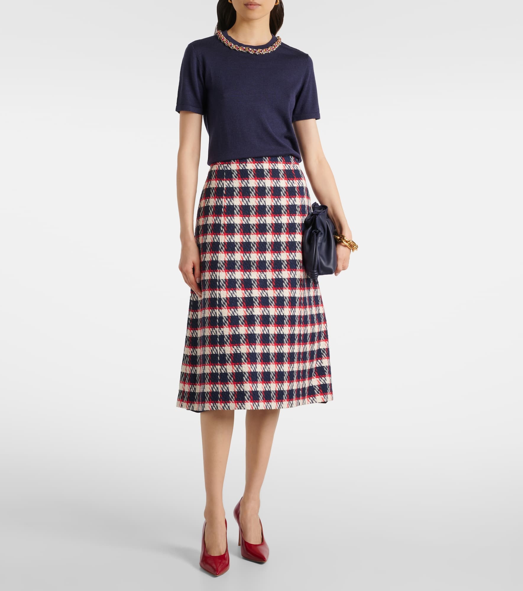 Tweed midi skirt - 2