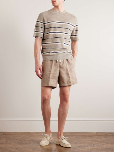 Loro Piana Arizona Straight-Leg Linen Bermuda Shorts outlook