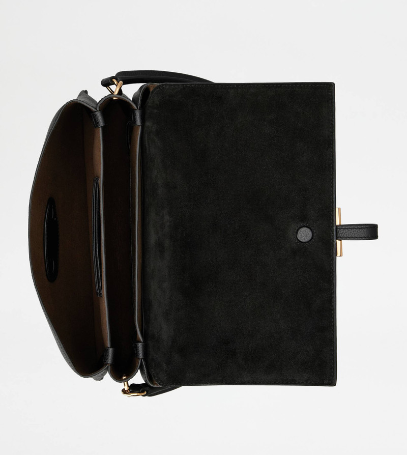 T TIMELESS FLAP BAG IN LEATHER MINI - BLACK 4