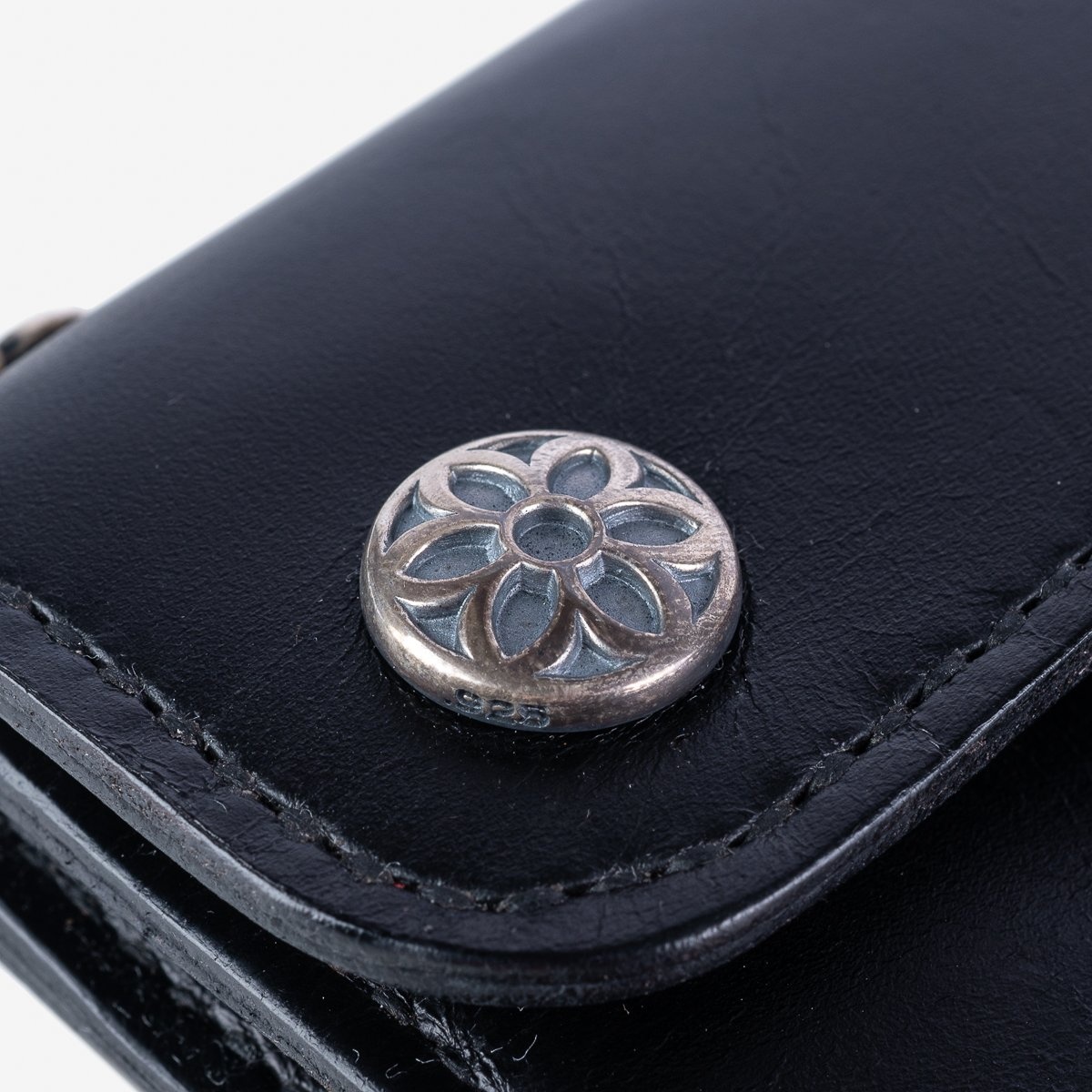 LE-ANSW GOOD ART HLYWD Army/Navy Surplus Wallet w/ Sterling Silver Rosette Snaps and Rosette Pringle - 6