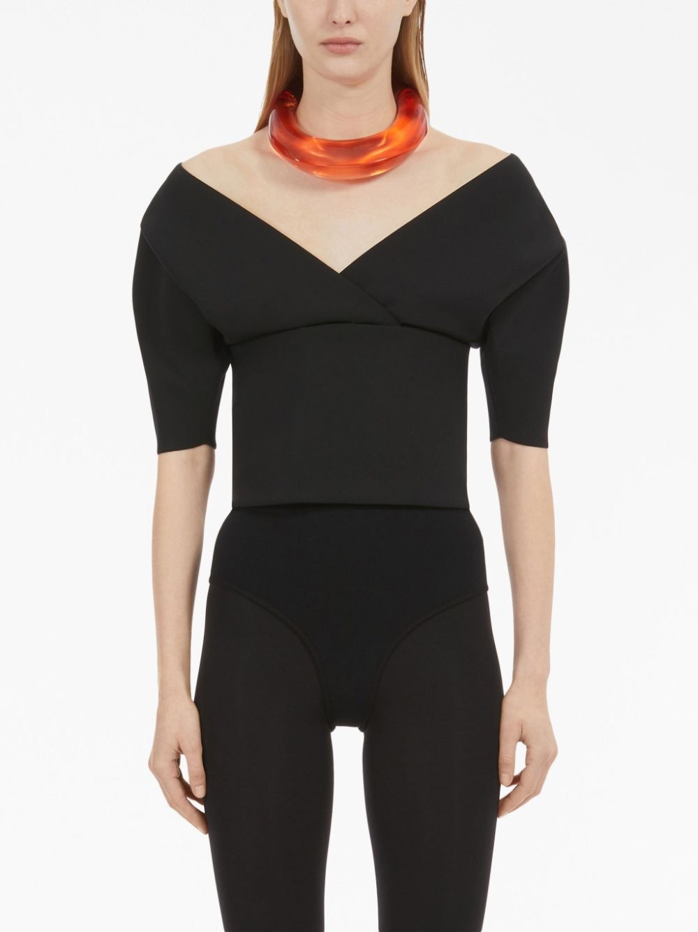 short-sleeve  knitted top - 3