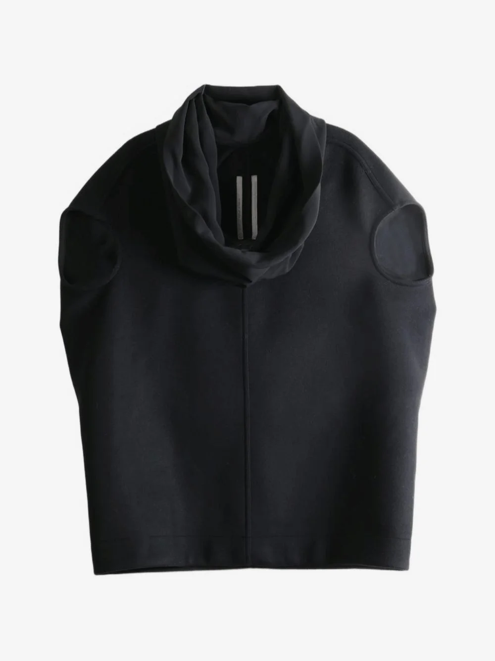 draped-neck sleeveless top - 1