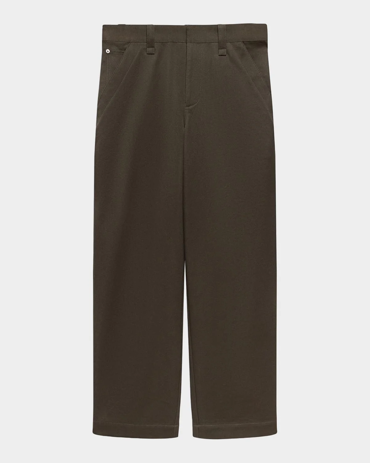 Men's Flat-Front Cotton Five-Pocket Chino Pants - 1