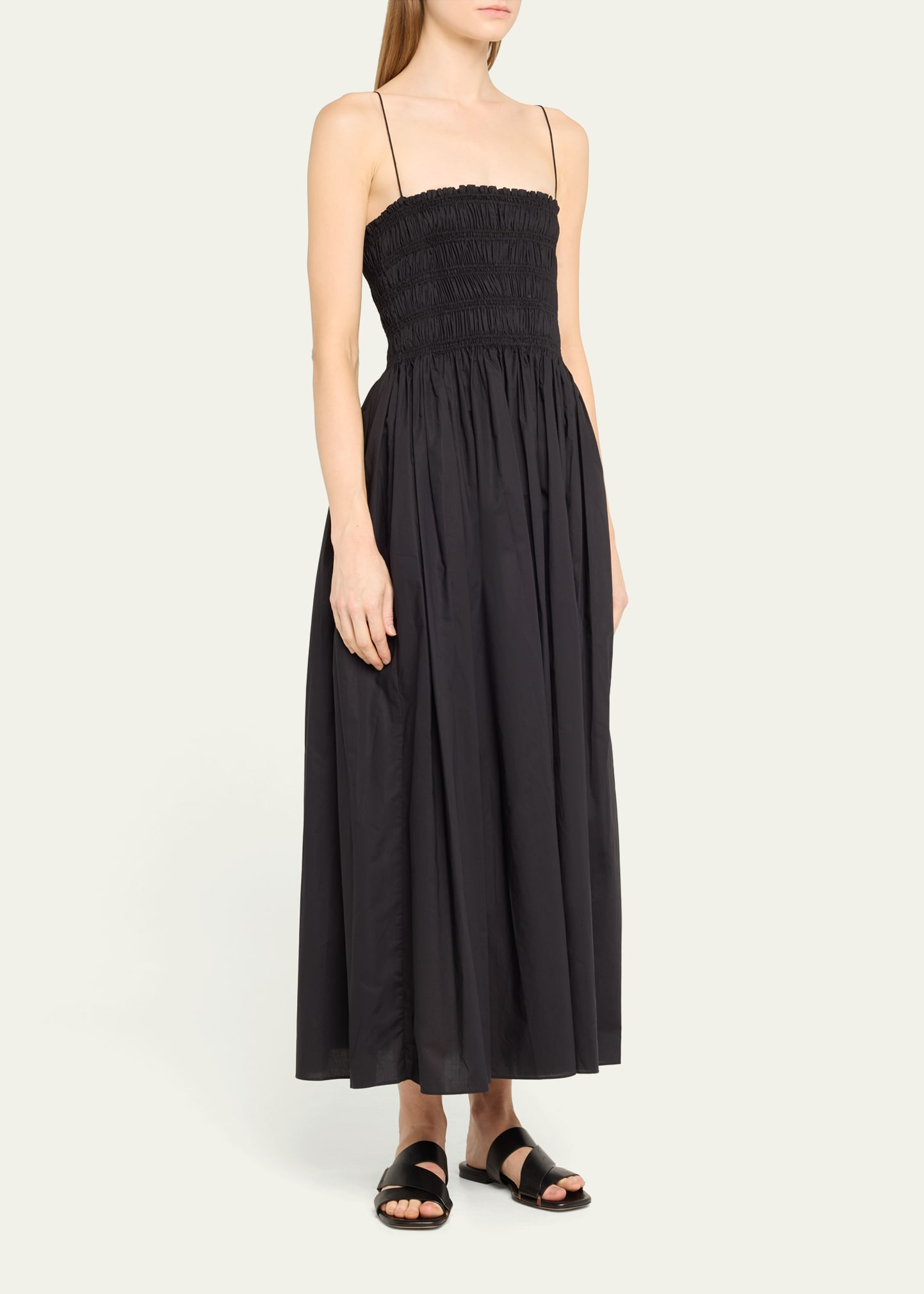 Shirred Bodice Maxi Dress - 4