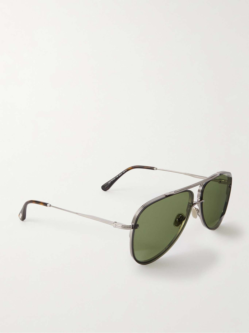 Leon aviator-style silver-tone sunglasses 3
