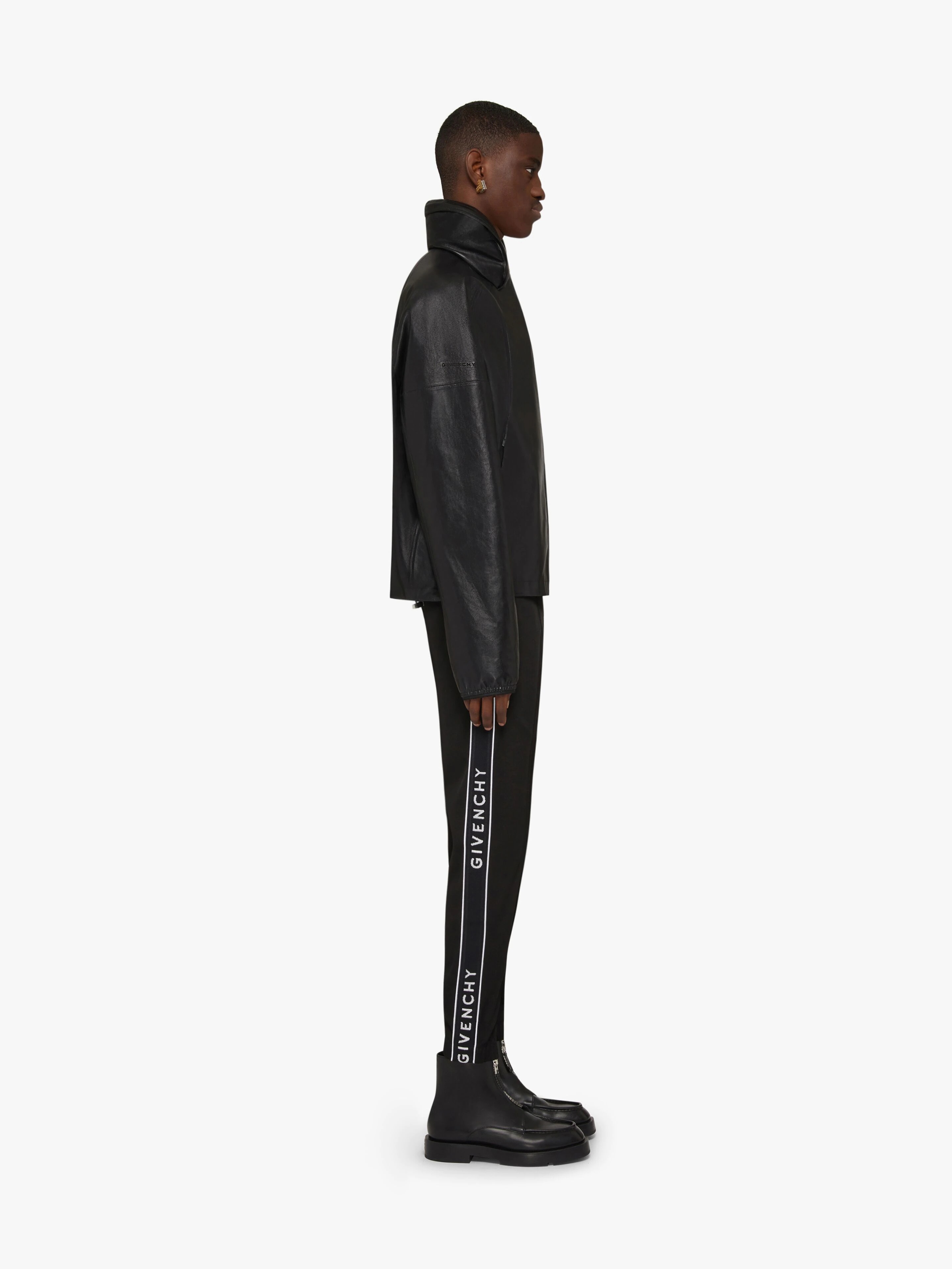 SLIM FIT JOGGER PANTS IN FLEECE WITH GIVENCHY BANDS - 3