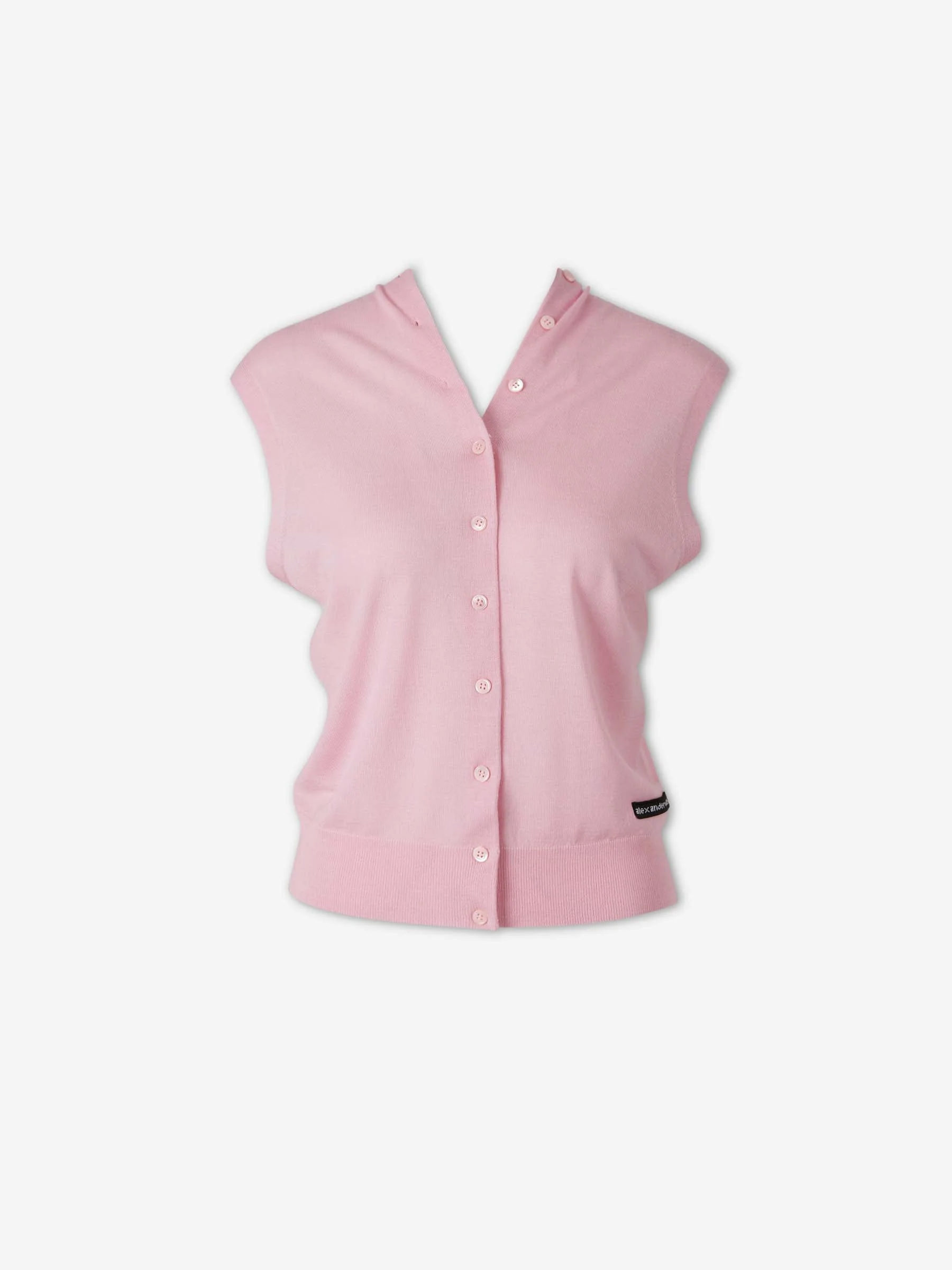 SLEEVELESS FINE CARDIGAN - 1