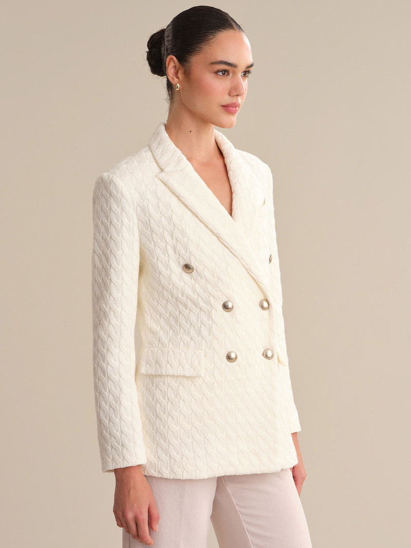 525 america Nell: Cotton Cable Knit Blazer outlook