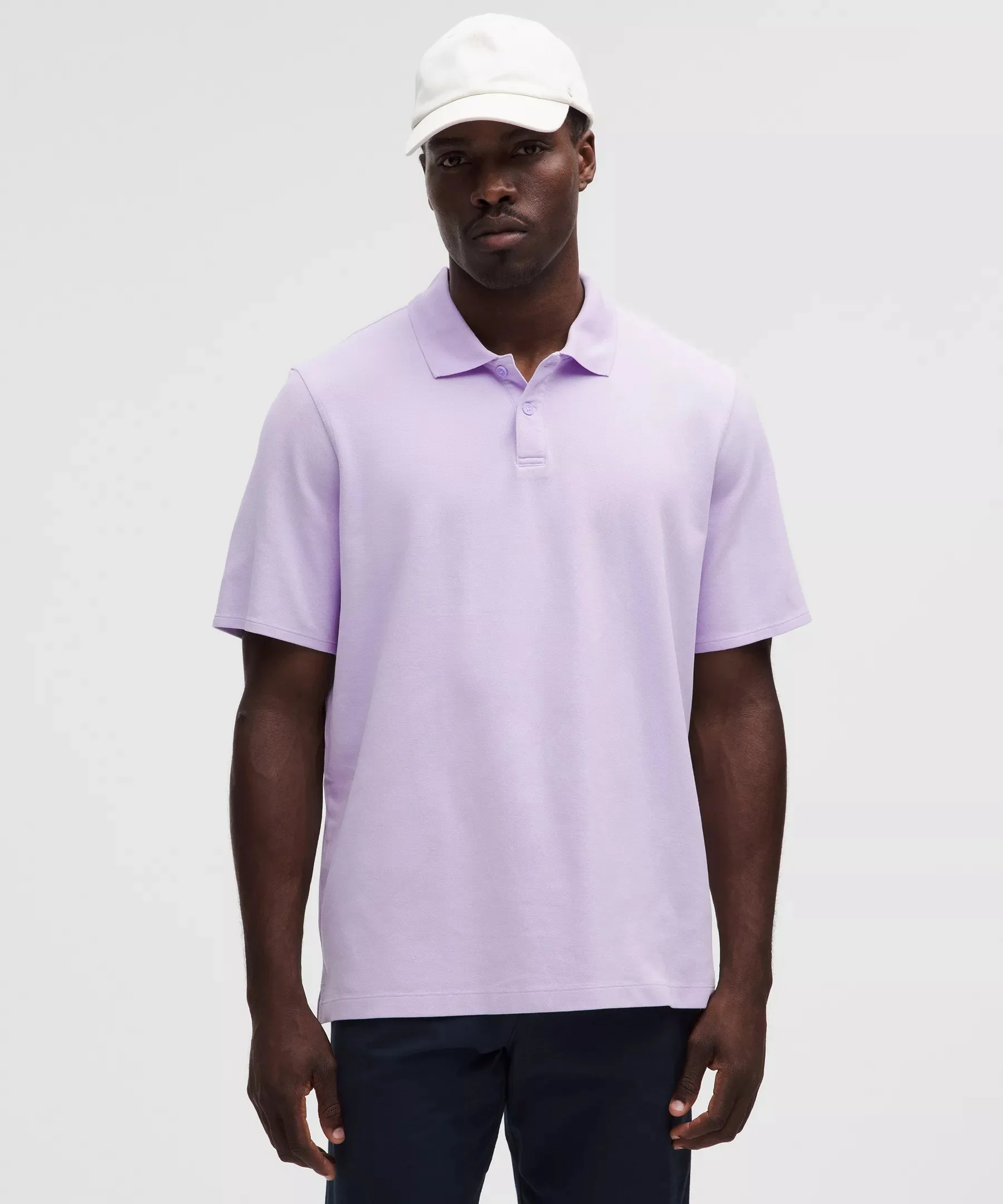 Cotton Pique Short-Sleeve Polo Shirt - 1