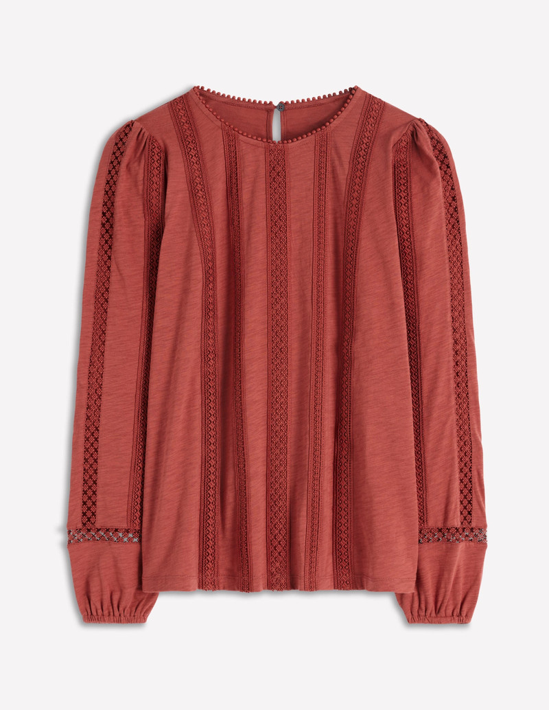 Imi Jersey Trim Top-Barn Red 1