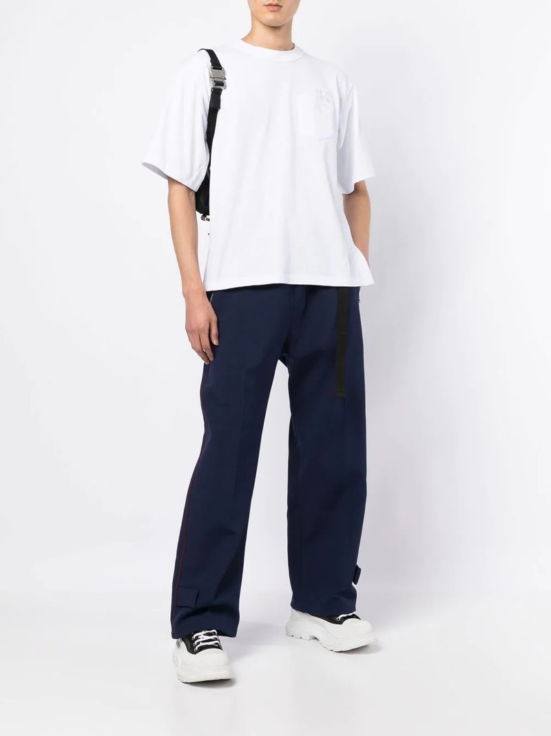 sacai appliqué-detail short-sleeve T-shirt outlook