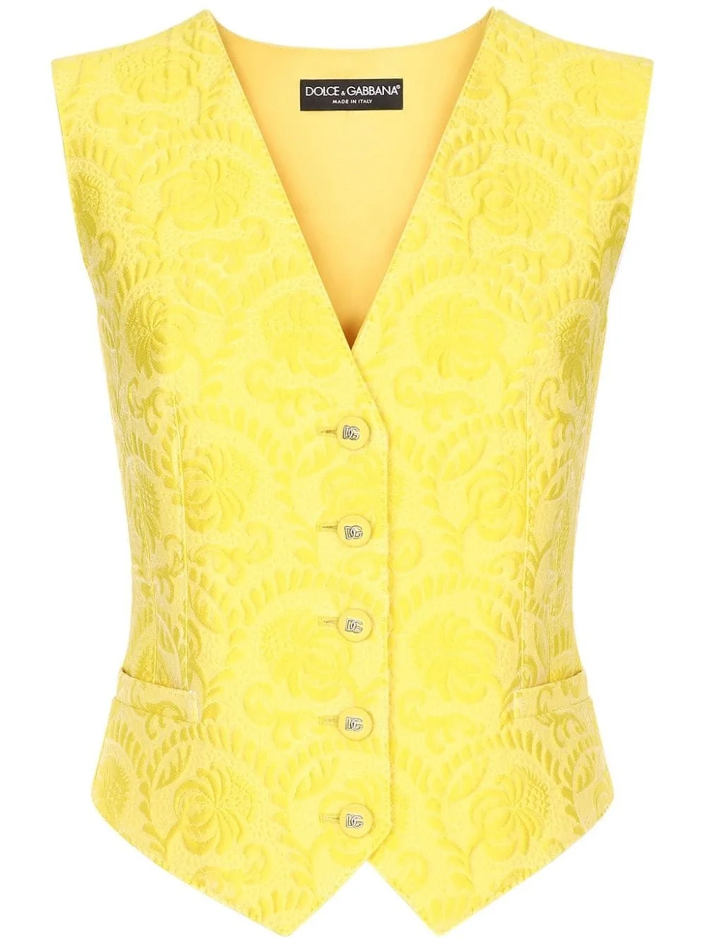 jacquard cotton-blend waistcoat - 1