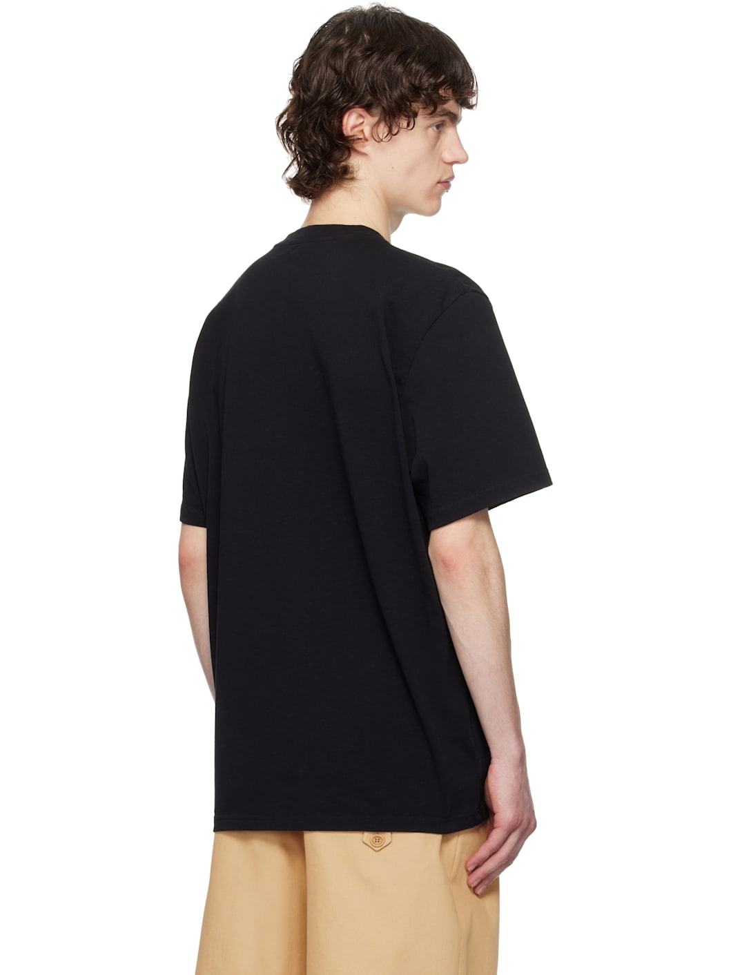 Black 'JWA' Lace Trim T-shirt - 3