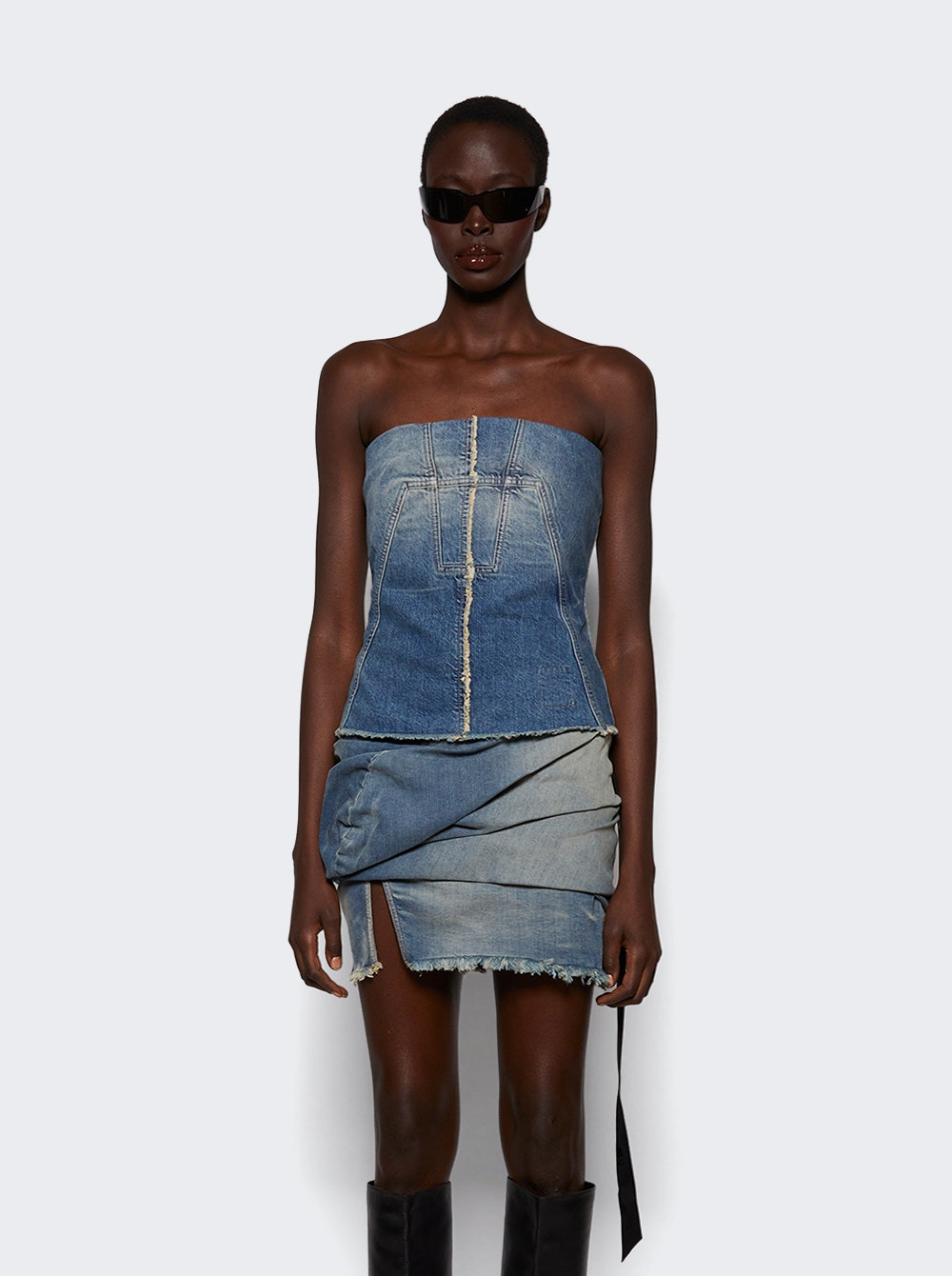 Bustier Top Washed Indigo - 2