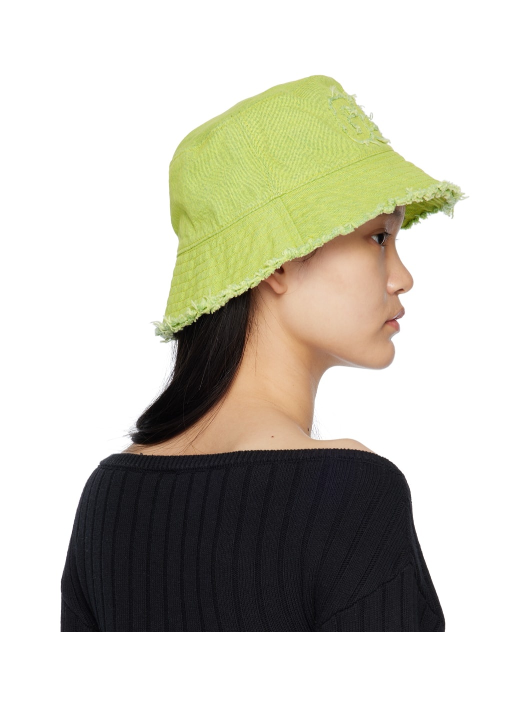 Green Distressed Bucket Hat - 3