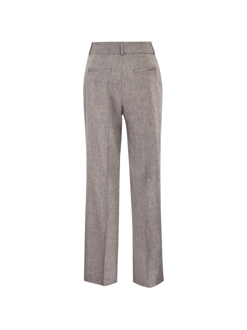 PESERICO belt-loops straight trousers outlook