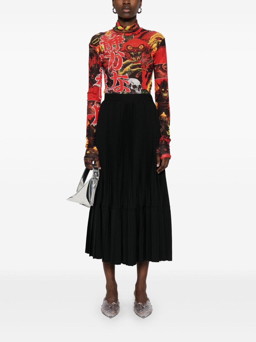 plissé midi skirt - 2