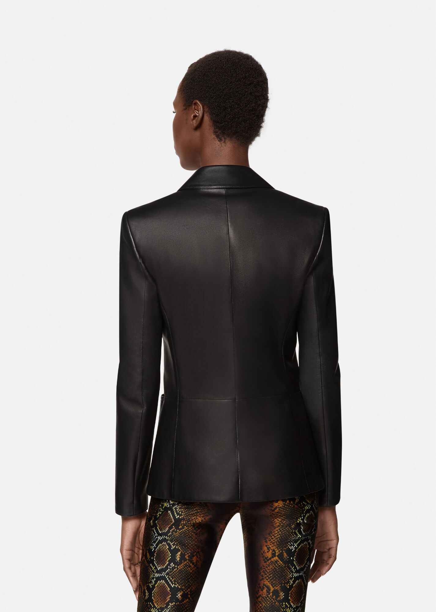 Safety Pin Nappa Leather Blazer - 3