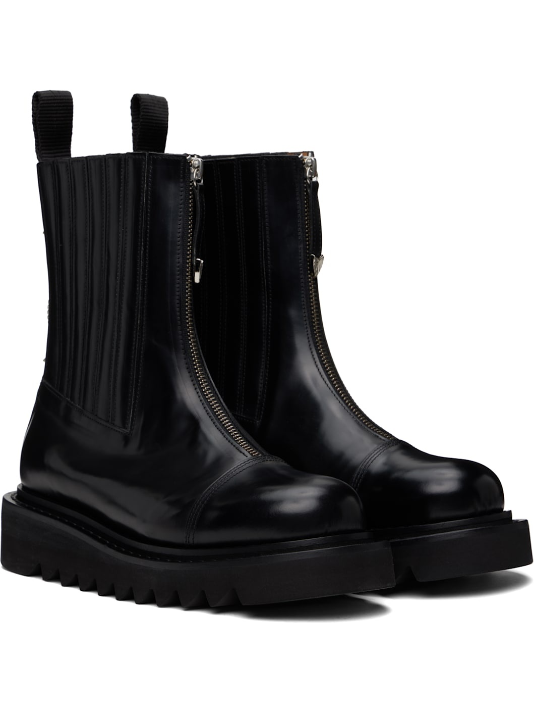 SSENSE Exclusive Black Leather Chelsea Boots - 4