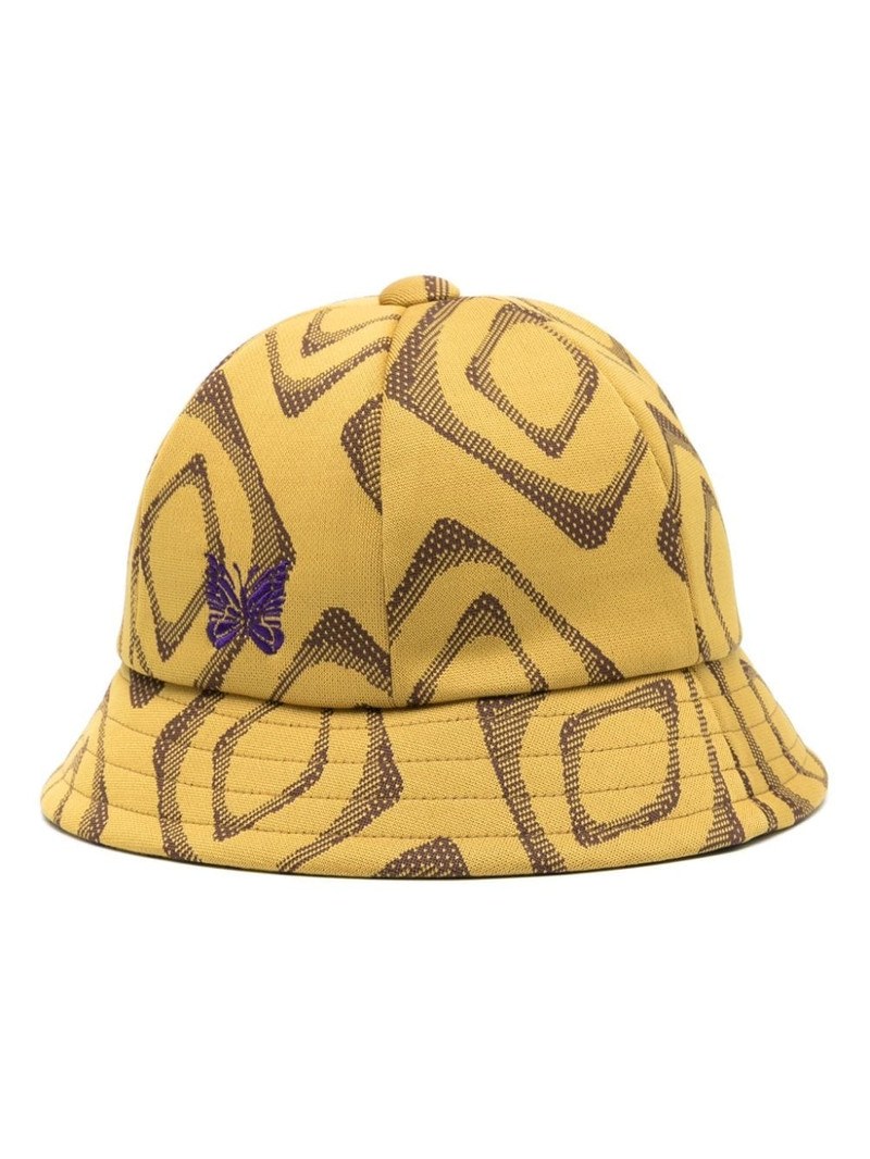 abstract-print bucket hat 1