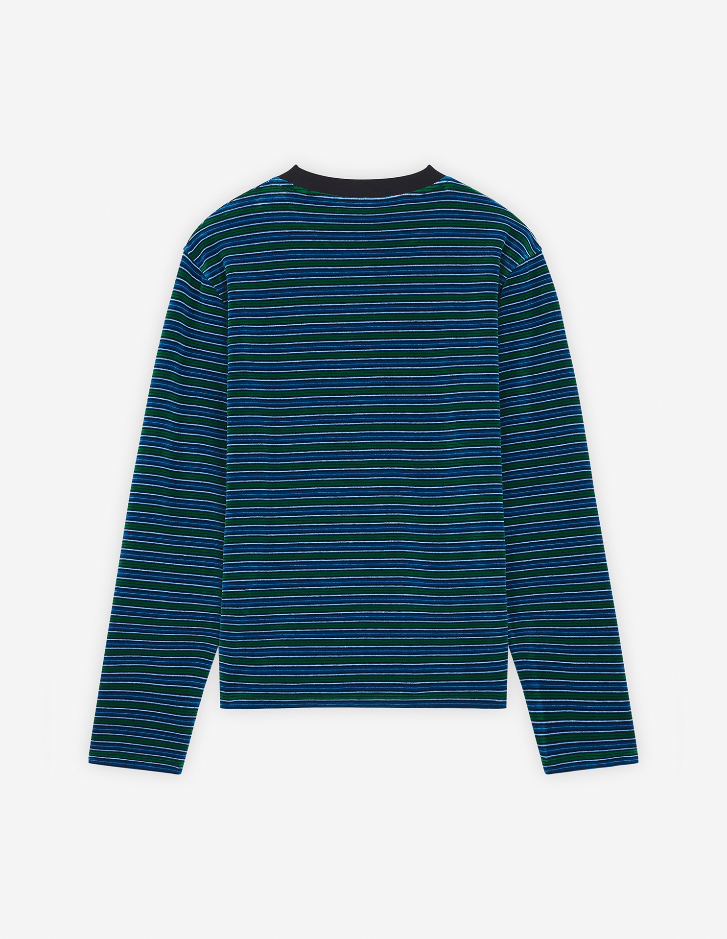 STRIPED VELVET LONG SLEEVES TEE-SHIRT - 6