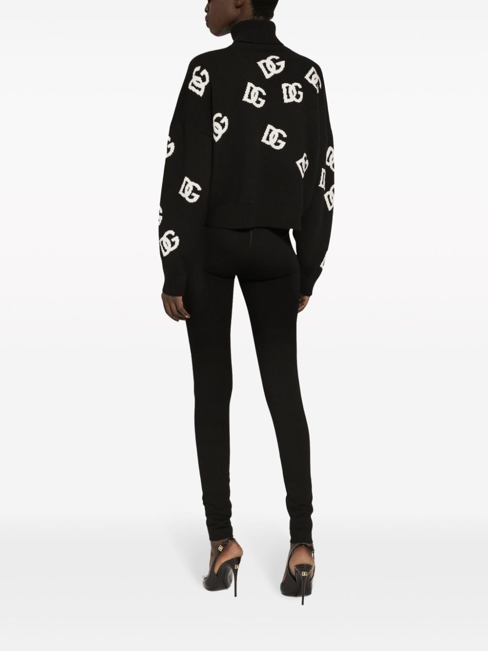 intarsia-knit logo virgin wool jumper - 4
