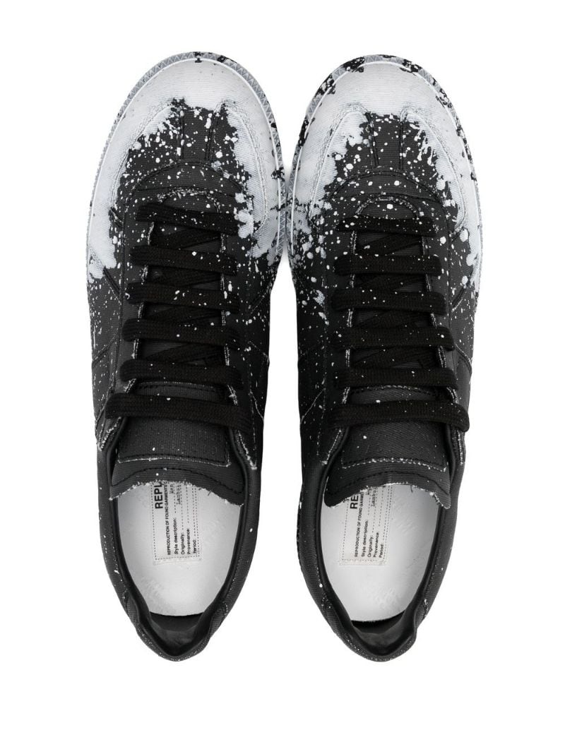 paint-splash low-top sneakers - 4