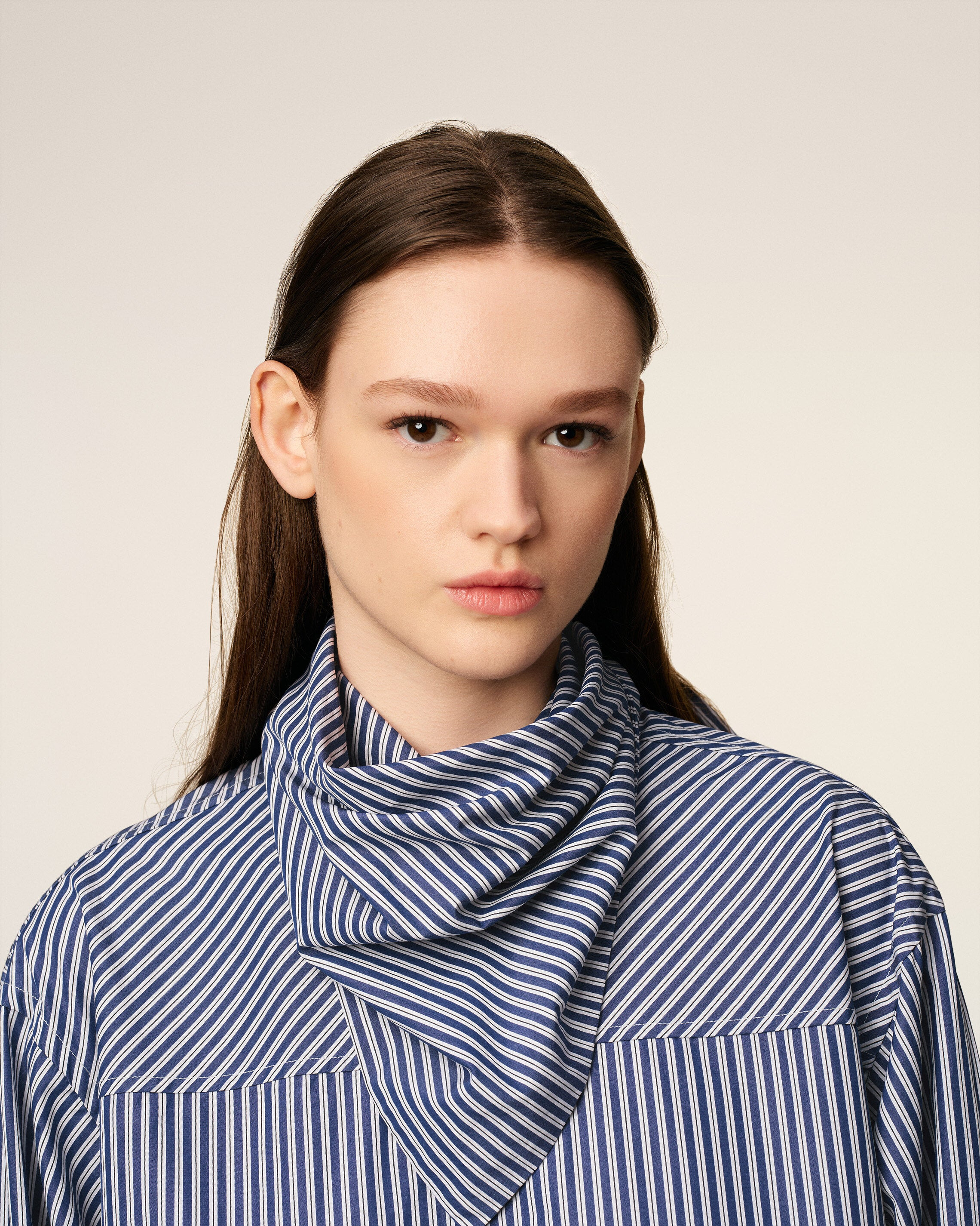 BLUE COTTON BANDANA MIDI DRESS - 4