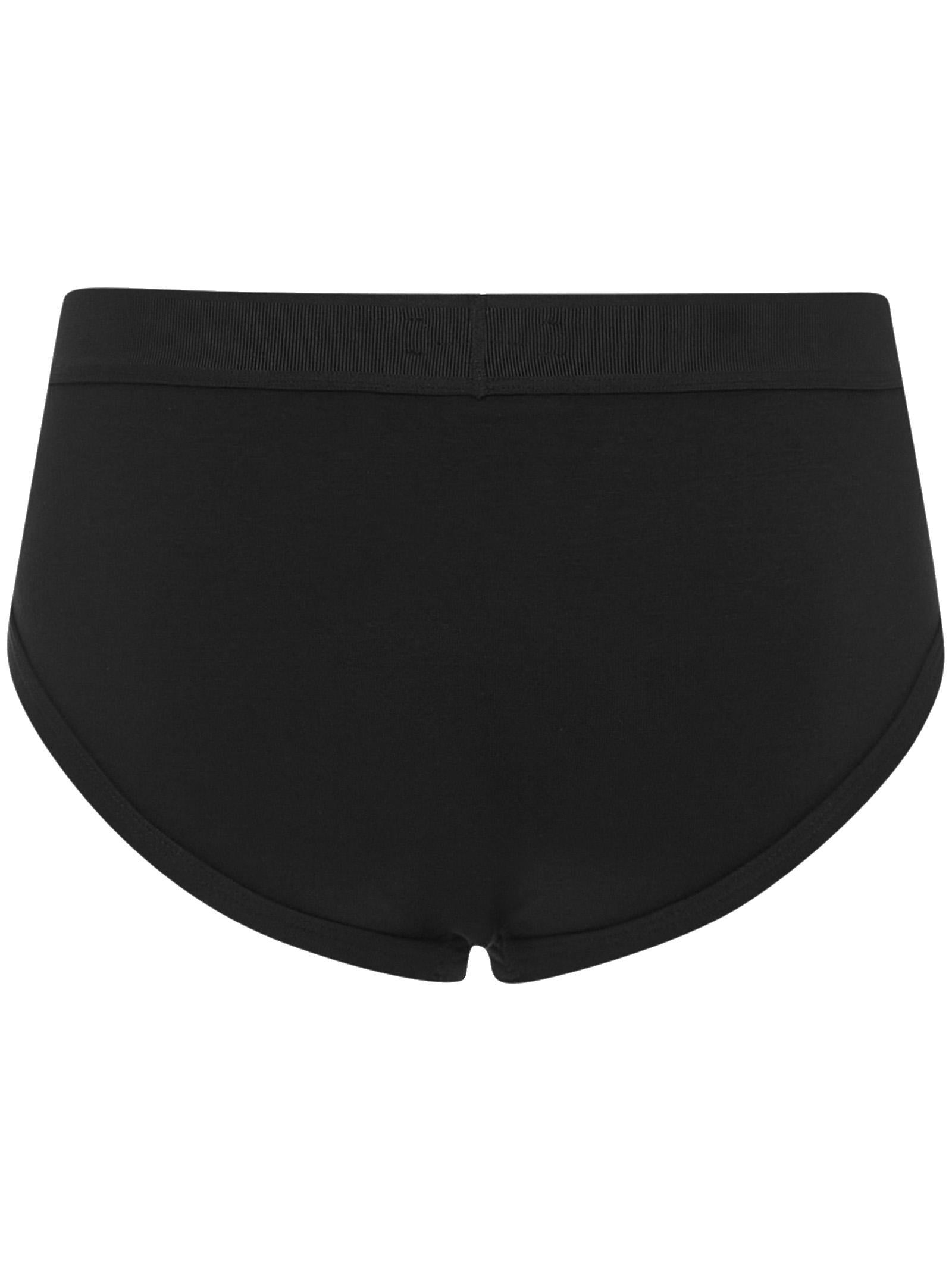 Black stretch cotton briefs with elastic waistband and Tom Ford jacquard logo. - 2