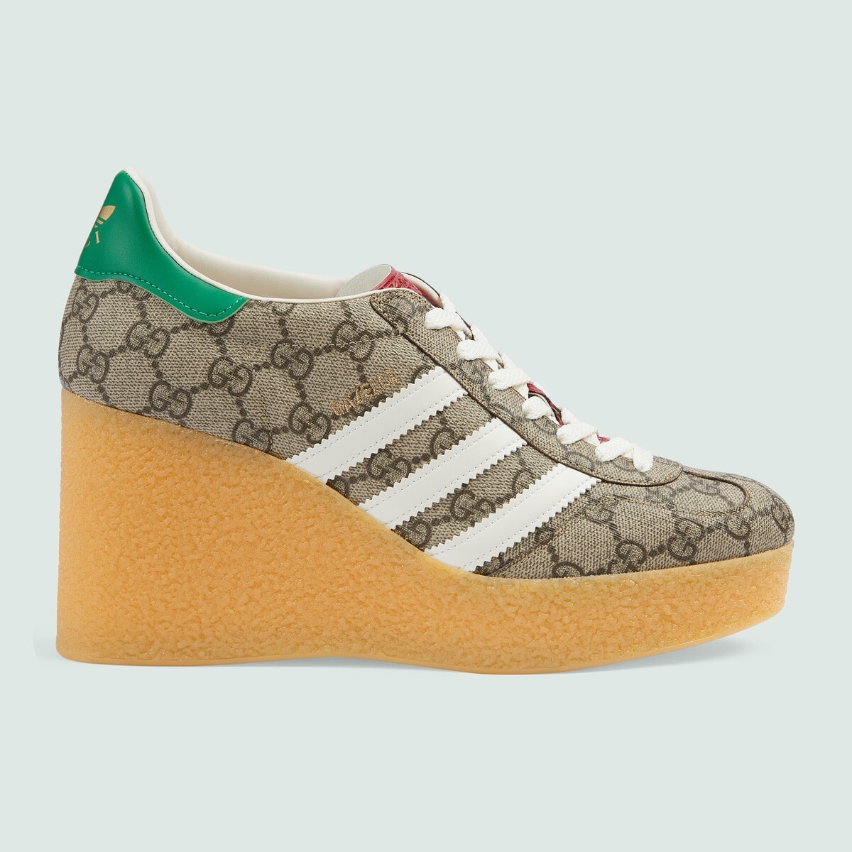 靴 Adidas x Gucci Wmns WedgeGazelle 24cm Adidas x Gucci Wmns Wedge Gazelle Metallic gold Size 7 US