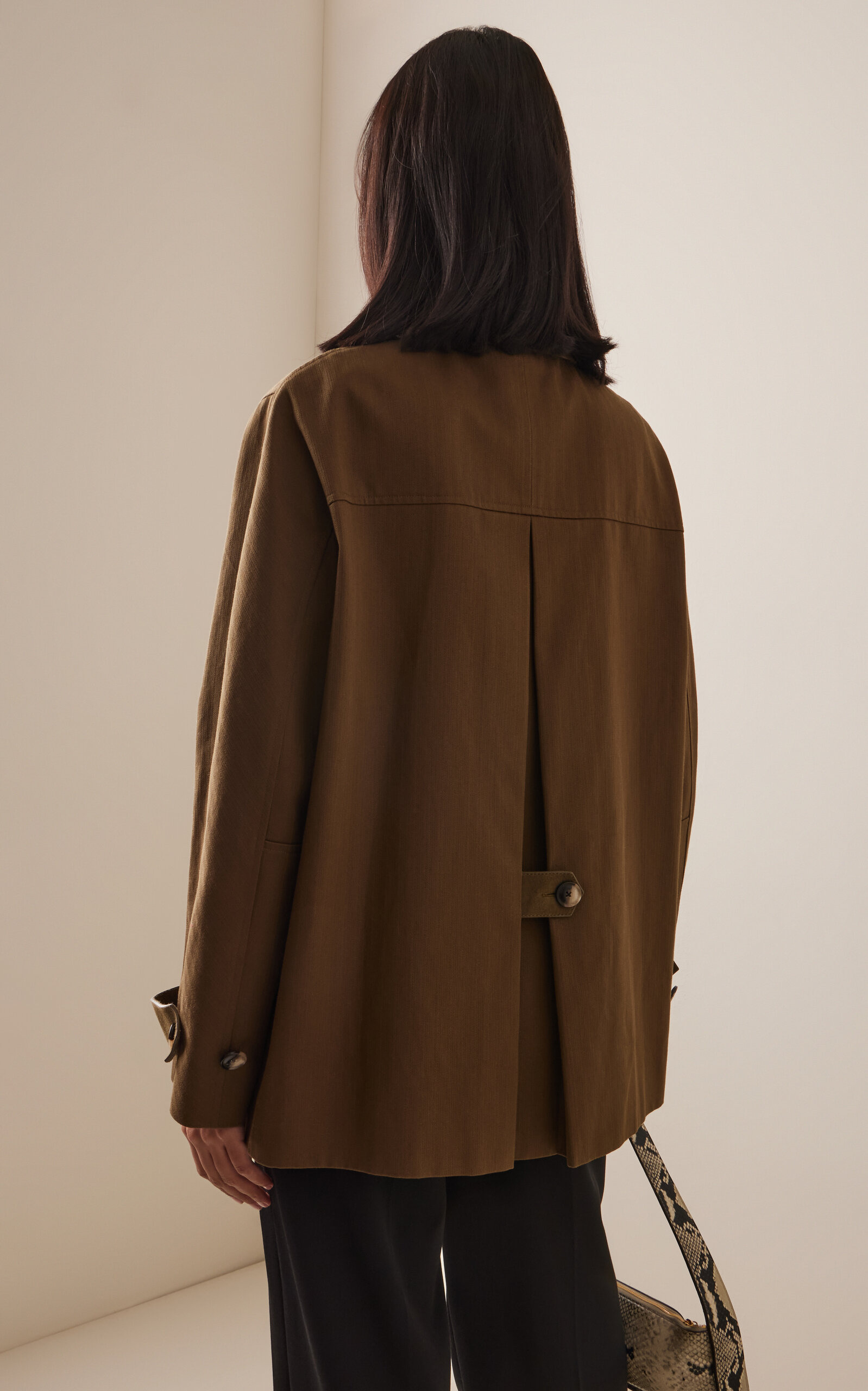 Angela Jacket in Fine Herringbone brown - 4