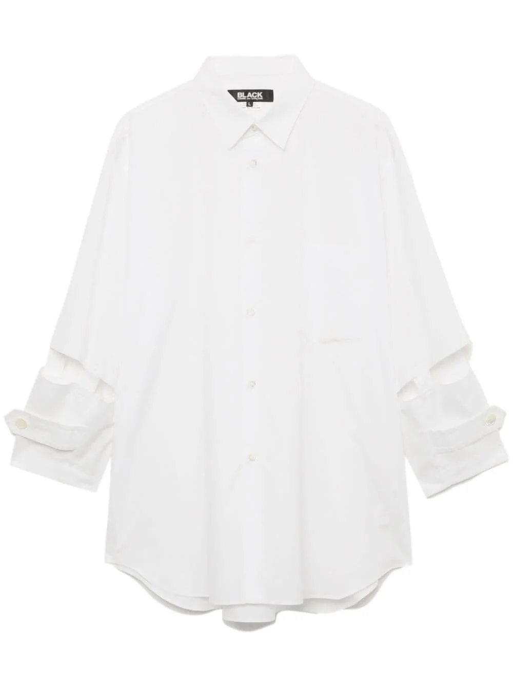 cut-out cotton-poplin shirt - 1