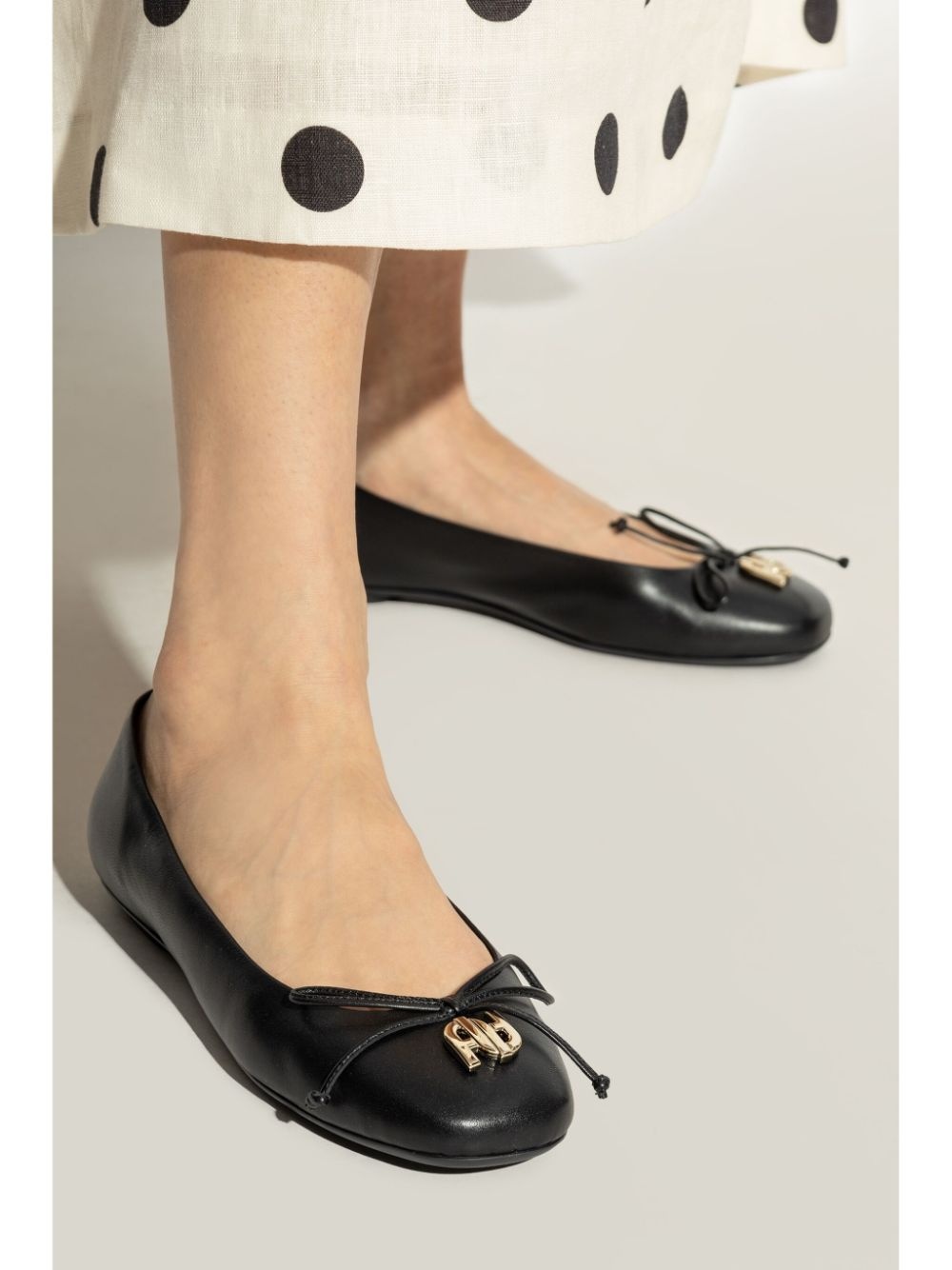 logo-plaque ballet flats - 2