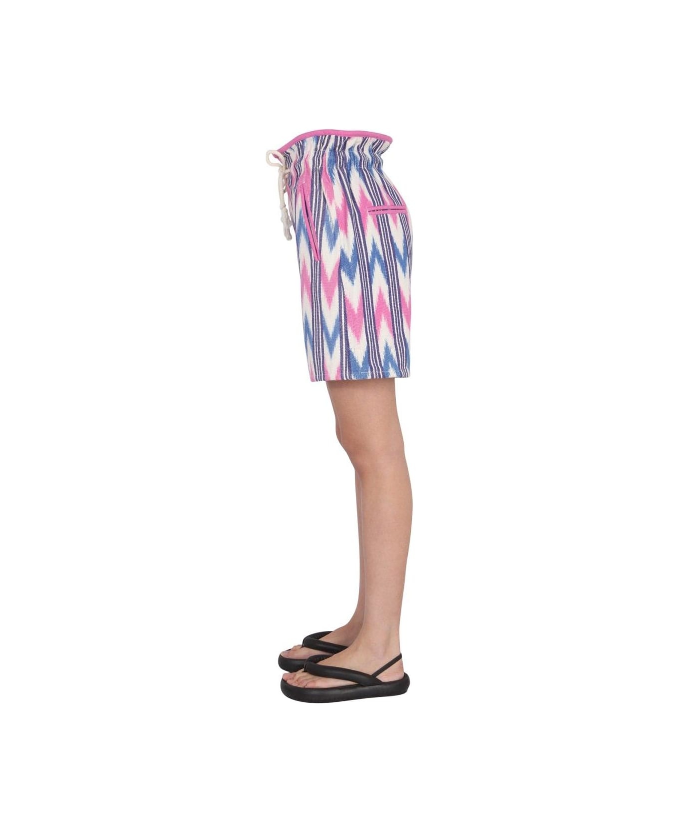 High Waist Drawstring Shorts - 3