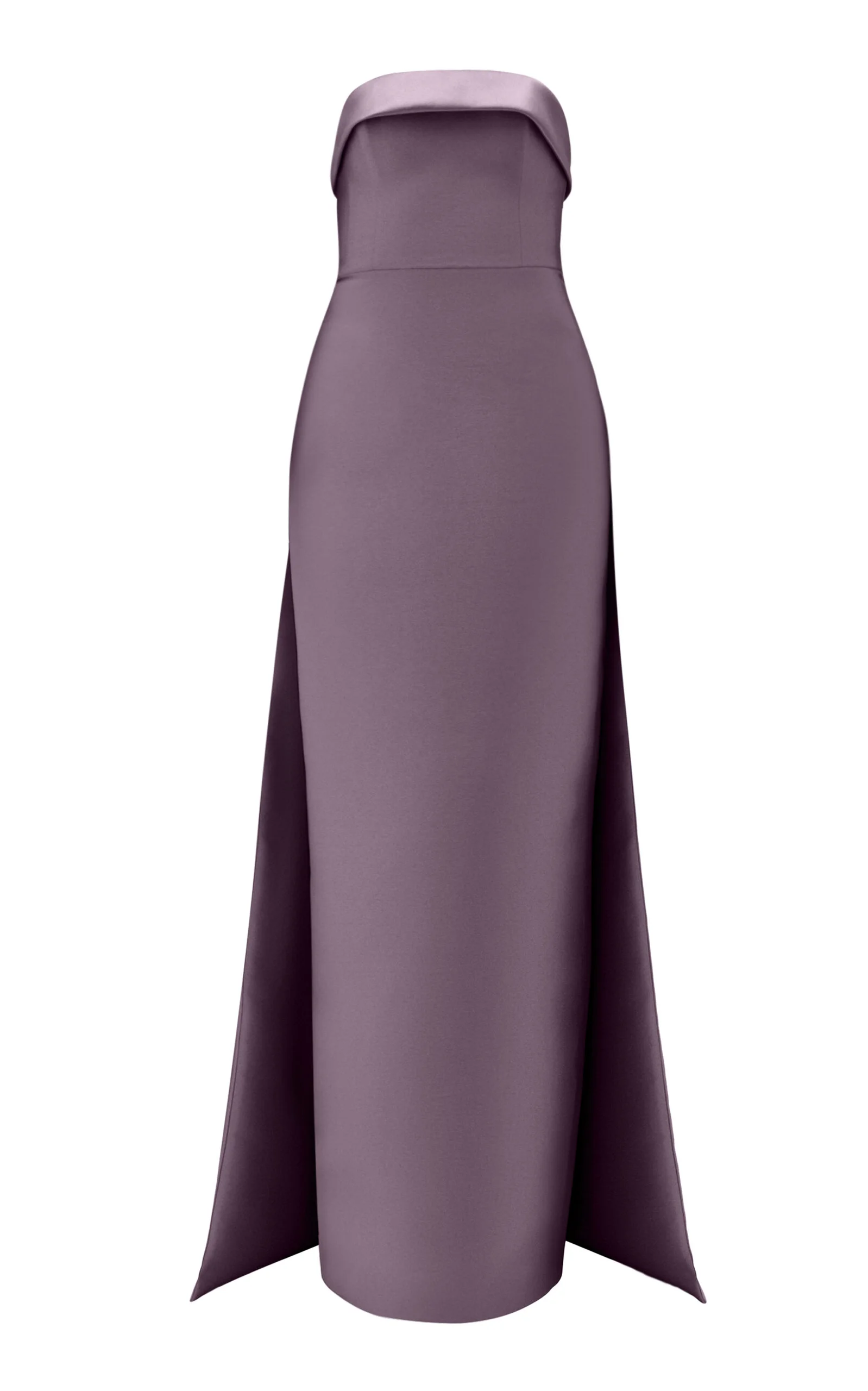 Strapless Column Gown with Overskirt - 1