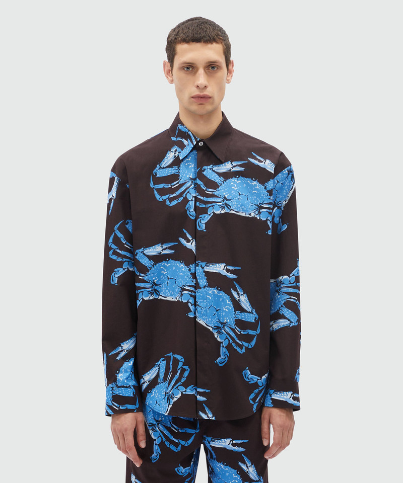 MSGM "King crab" print cotton shirt outlook