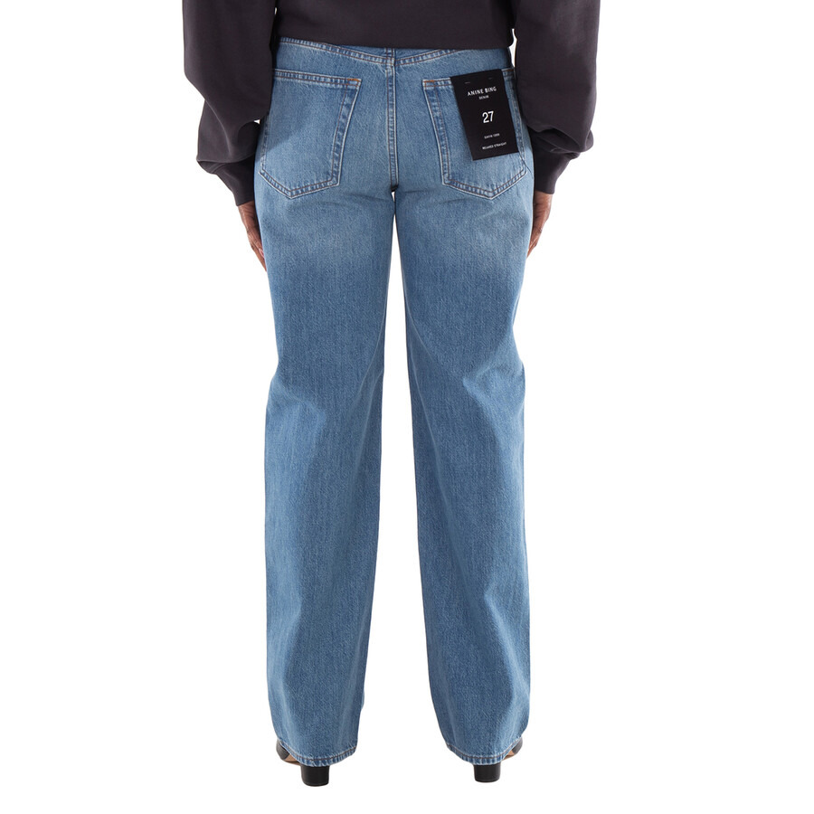 Anine Bing Gavin Long Denim Jeans - 4
