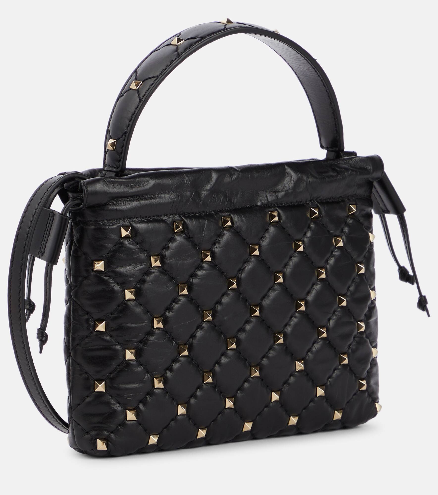 Embellished leather shoulder bag - 4
