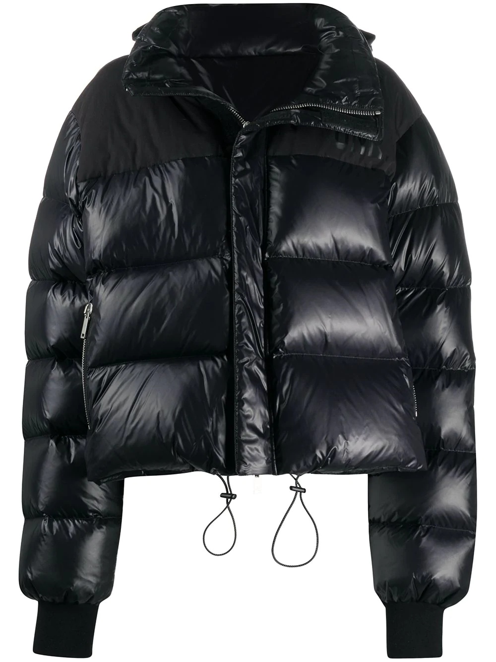 contrast-panel logo puffer jacket - 1