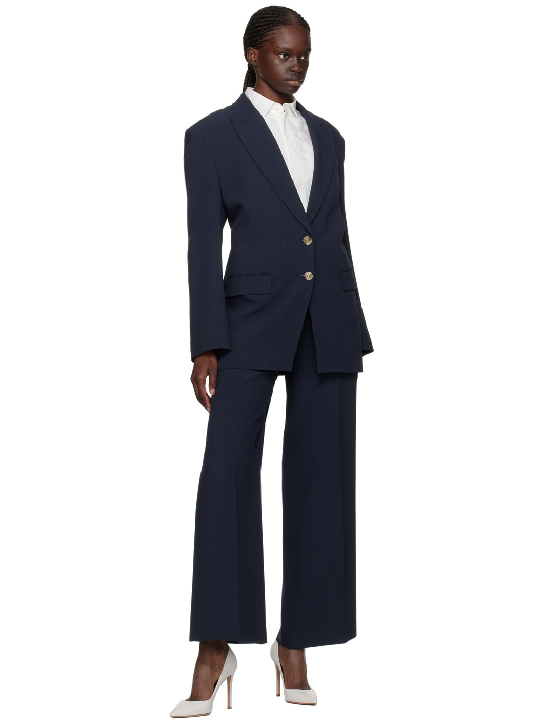 Navy Cutout Blazer - 4