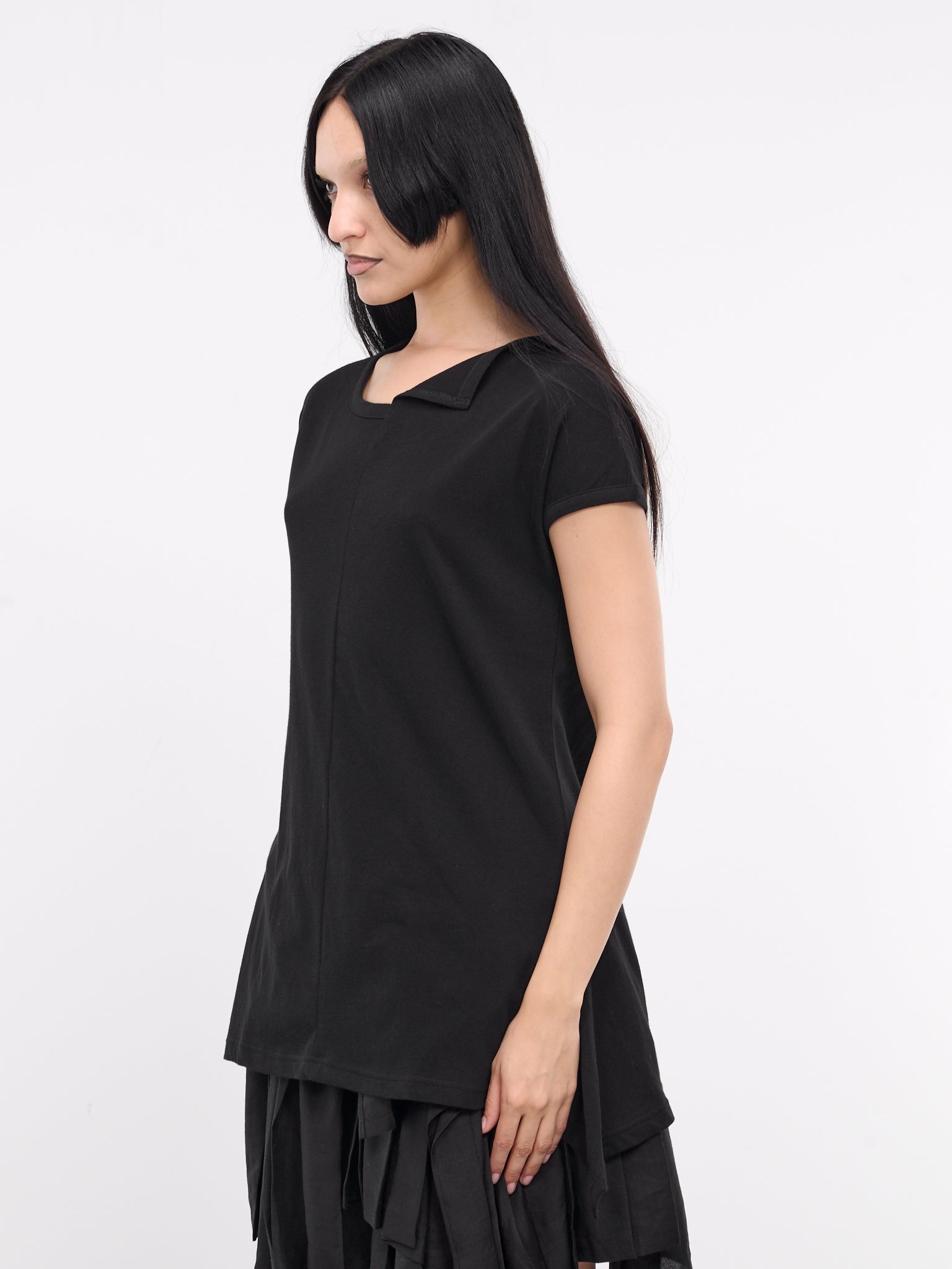 Paneled Flare Short Sleeve Top - 2