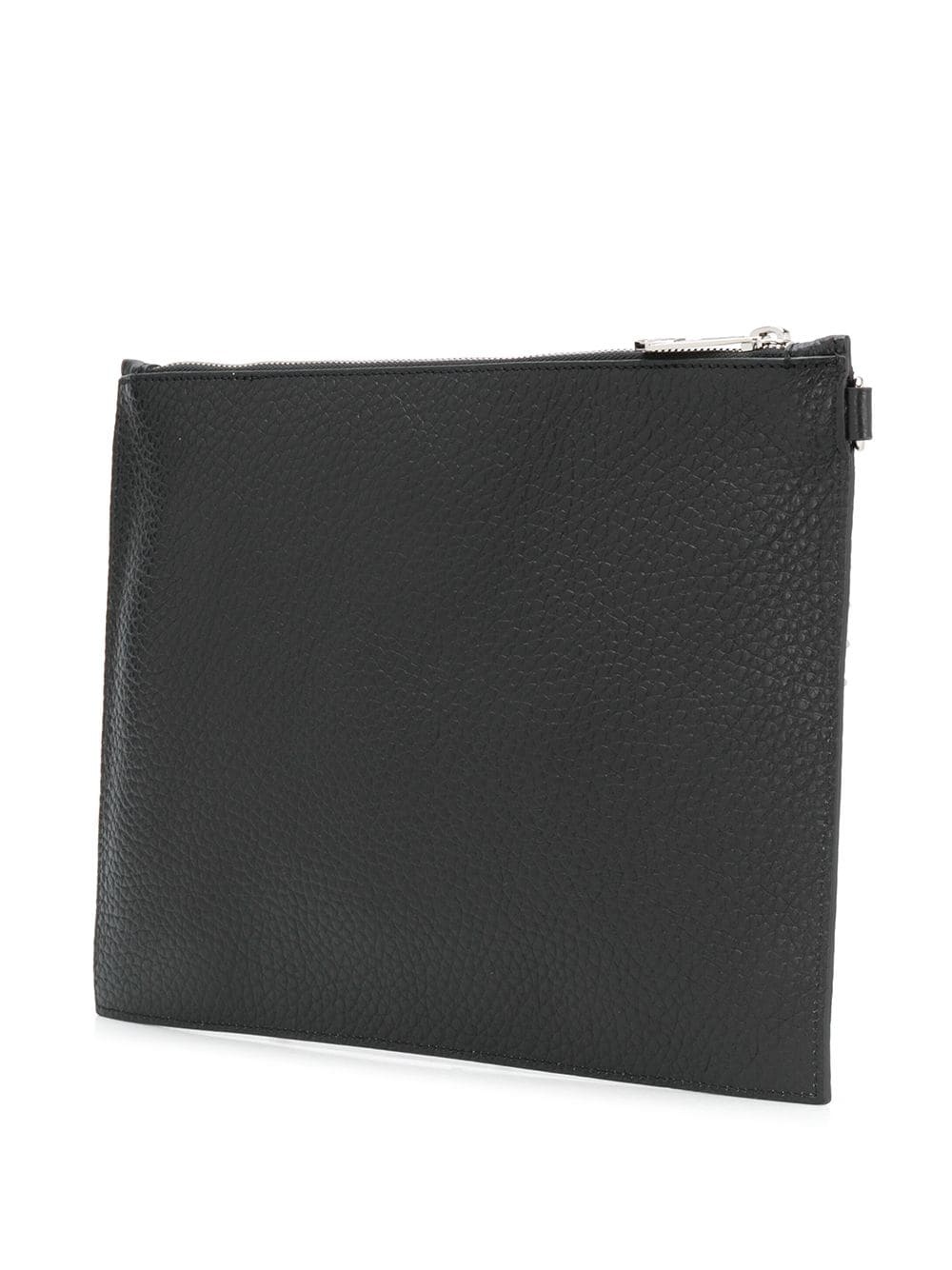 flat studded clutch bag - 3