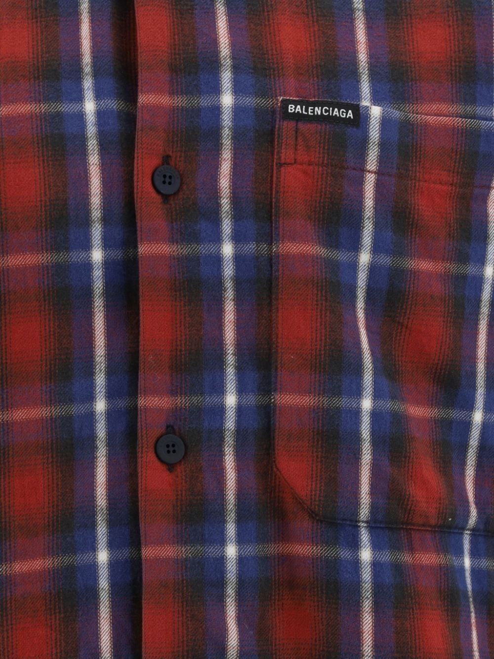 check-print lined shirt - 3
