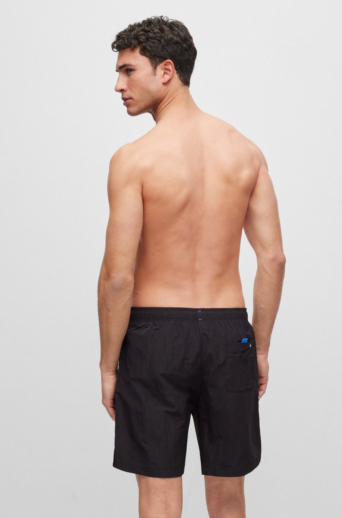 SWIM SHORTS IN QUICK-DRYING FABRIC WITH EMBROIDERED LOGO - 4