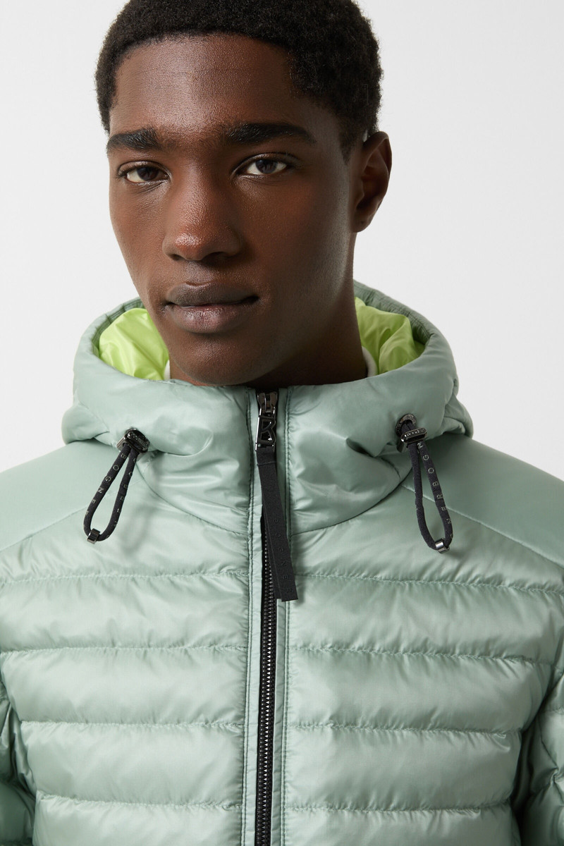 Loke lightweight down jacket in Lime green 6