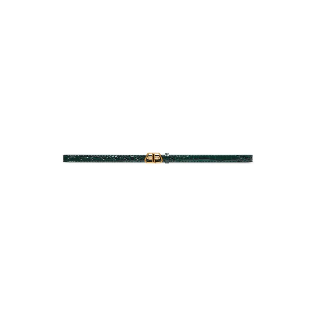 Women's Bb Super Thin Belt in Green - 1