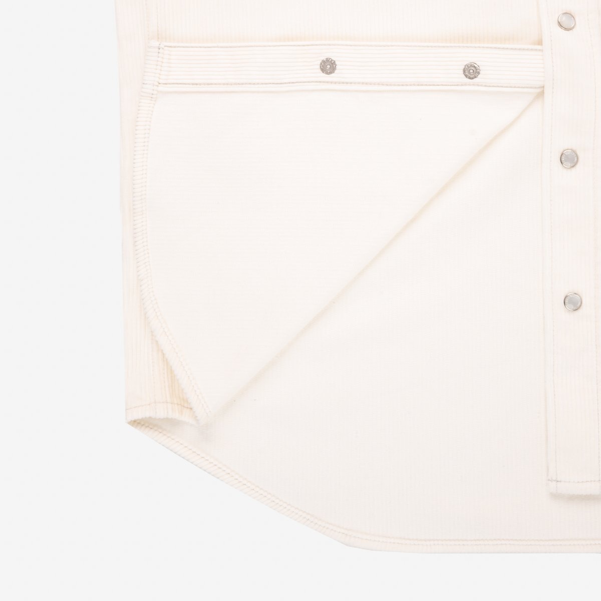 IHSH-398-WHT 11oz Corduroy Western Shirt -  Off White - 11