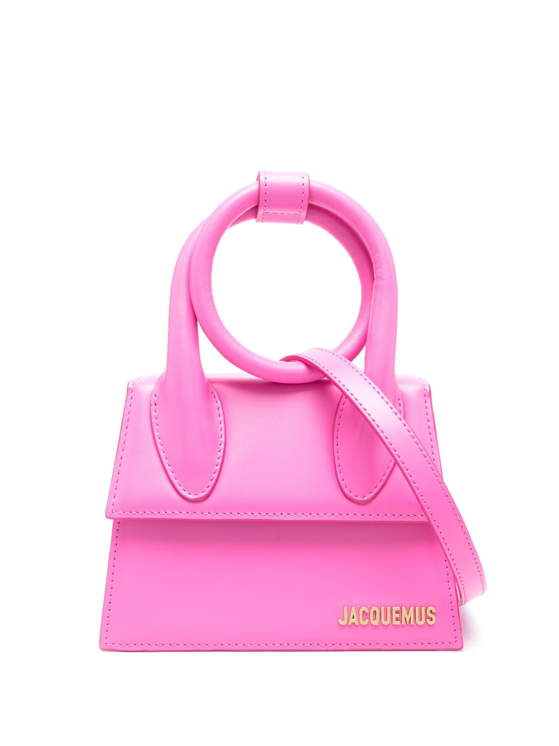 Pink Le Chiquito Noeud Leather Top Handle Bag - 1