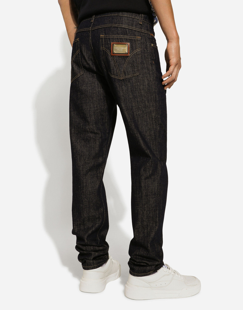 Regular-fit blue denim jeans 4